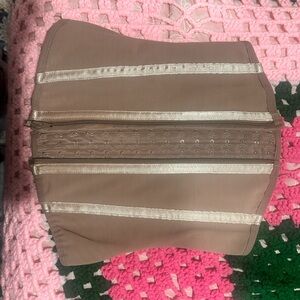 Brown Waist Trainer with Hook Closures
